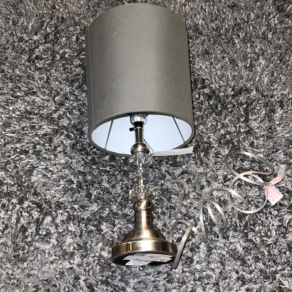 Grey Crystal Lamp! Barely used!